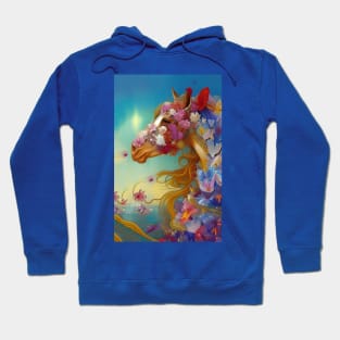 Pretty Flowers Botanical Dreamy Surreal Butterflies Cute Horse Hoodie